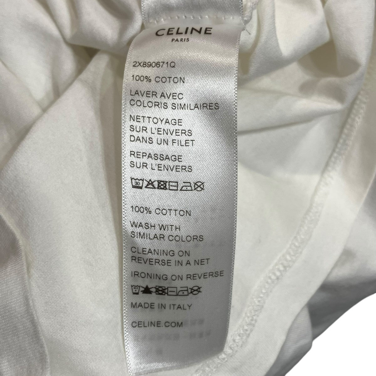 CELINE フロッキーロゴTシャツ2X890671Q 古着・中古-6枚目のアイテム画像