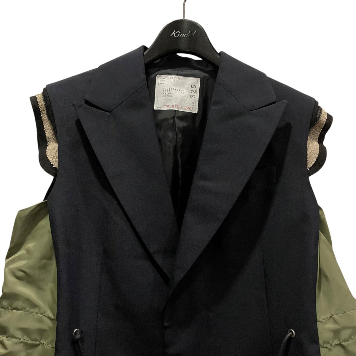 sacai スーチングベストコートSCW-325 古着・中古-3枚目のアイテム画像