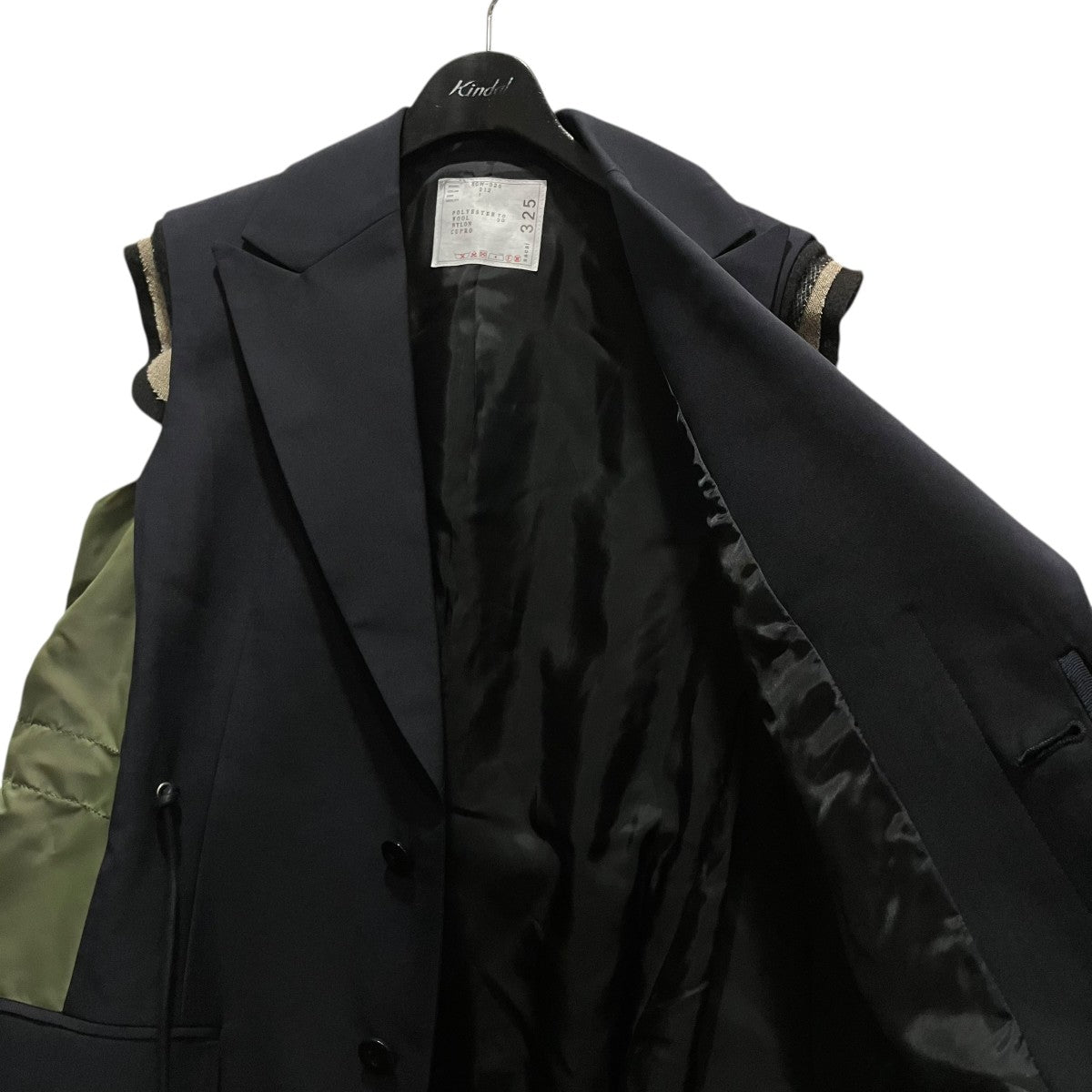 sacai スーチングベストコートSCW-325 古着・中古-4枚目のアイテム画像