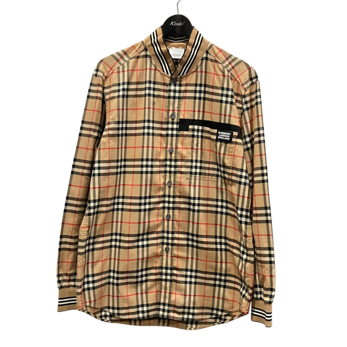 BURBERRY リブニットチェックシャツ8017302 古着・中古-1枚目のアイテム画像