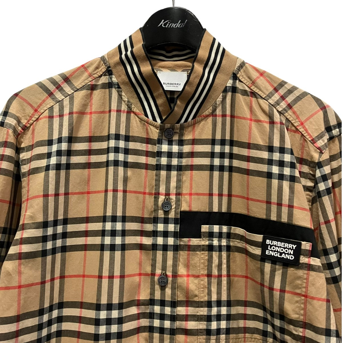 BURBERRY リブニットチェックシャツ8017302 古着・中古-3枚目のアイテム画像