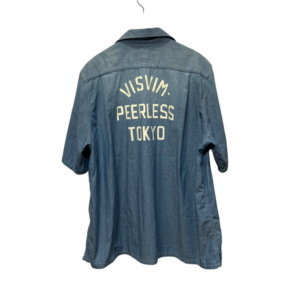 VISVIM 23AWKEESEY SHIRT S S CHAMBRAYバックロゴ半袖シャツ0123405011001 古着・中古-1枚目のアイテム画像