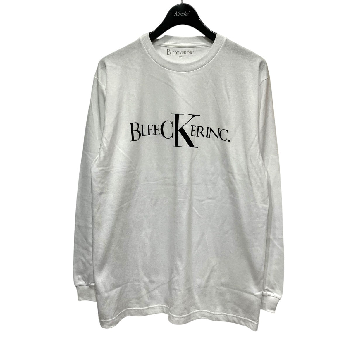 BLEECKER INC． bleeCKer L S Tee -whiteロゴプリントTシャツ 古着・中古-1枚目のアイテム画像