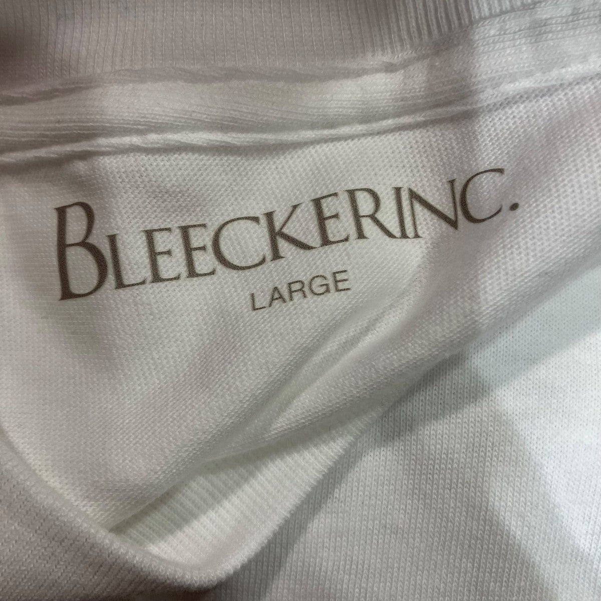 BLEECKER INC． bleeCKer L S Tee -whiteロゴプリントTシャツ 古着・中古-5枚目のアイテム画像