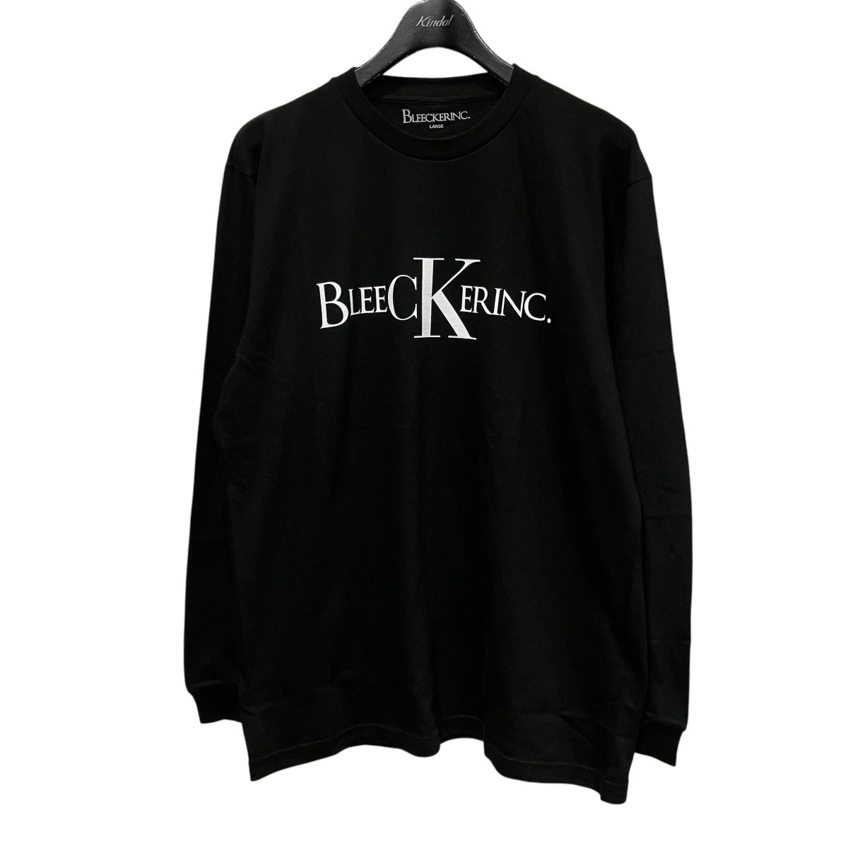 BLEECKER INC bleeCKer L S Tee -blackロゴプリントTシャツ 古着・中古-1枚目のアイテム画像