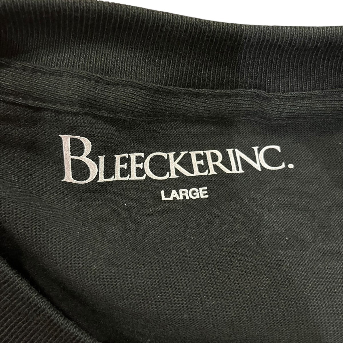 BLEECKER INC bleeCKer L S Tee -blackロゴプリントTシャツ 古着・中古-5枚目のアイテム画像