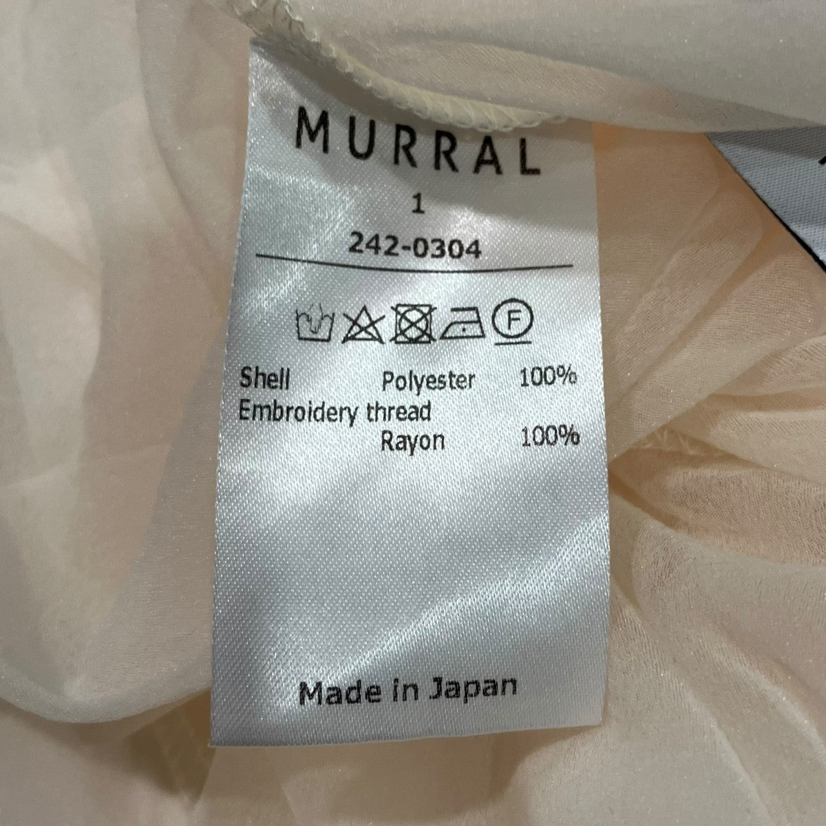 MURRAL シアー刺しゅうカットソー242-0304 古着・中古-7枚目のアイテム画像