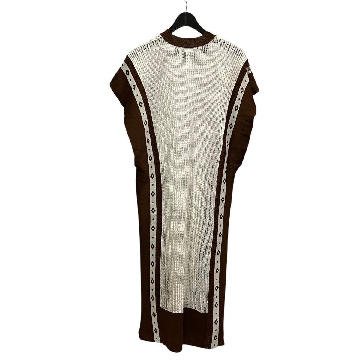 mame kurogouchi Sleeveless Knitted Dress with Diamond PatternノースリーブワンピースMM21PF-KN725 古着・中古-2枚目のアイテム画像