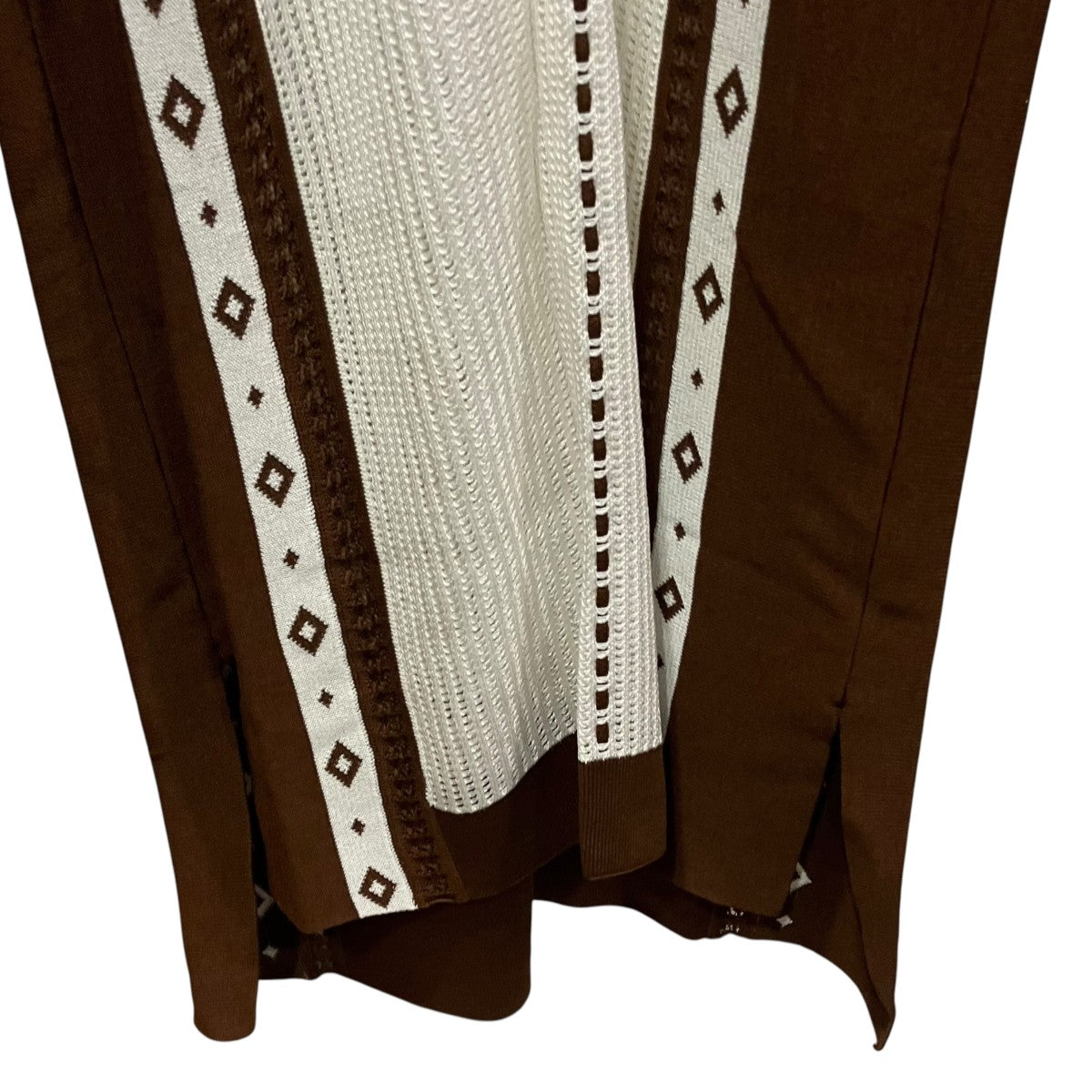 mame kurogouchi Sleeveless Knitted Dress with Diamond PatternノースリーブワンピースMM21PF-KN725 古着・中古-4枚目のアイテム画像