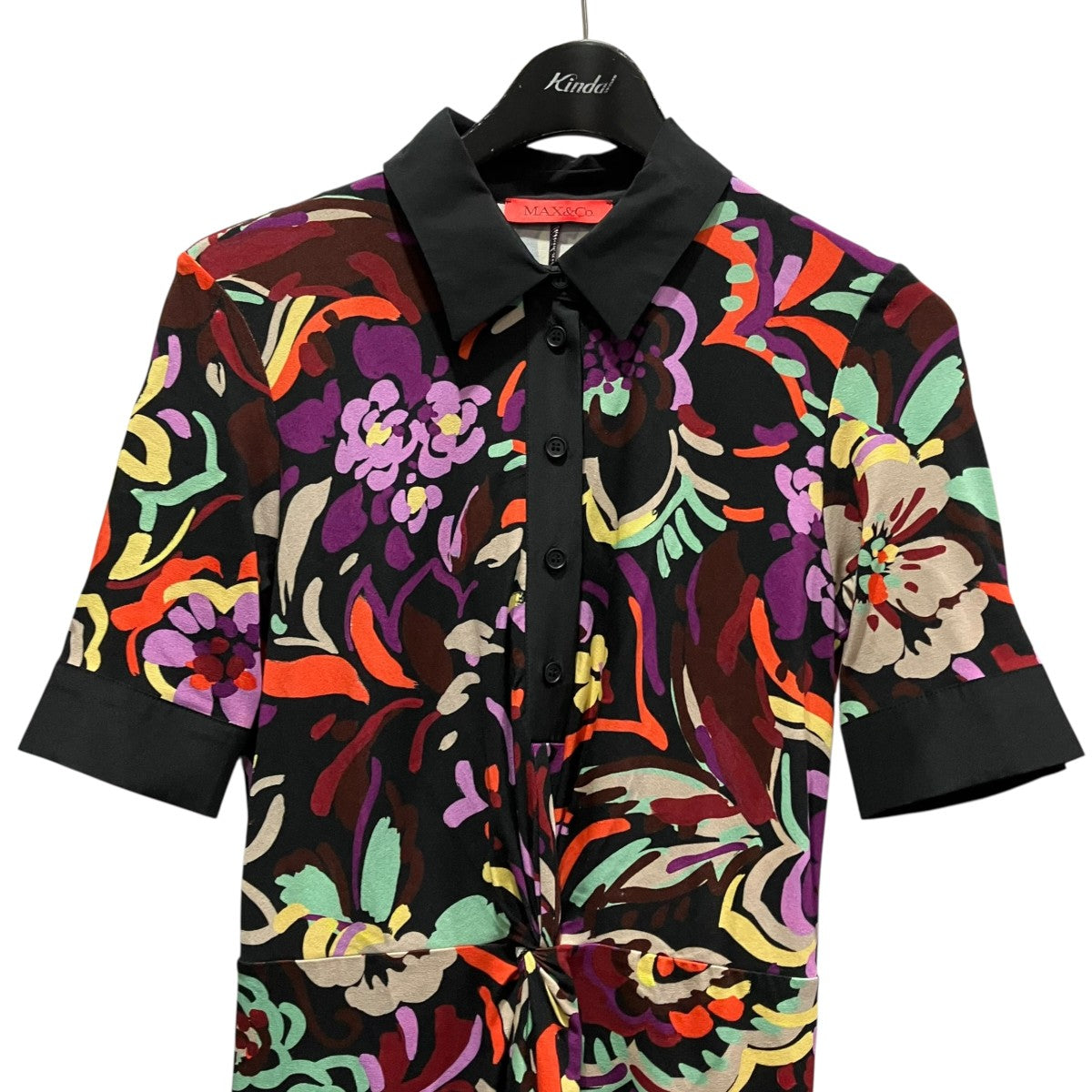 MAX＆Co． 花柄ワンピース 古着・中古-3枚目のアイテム画像