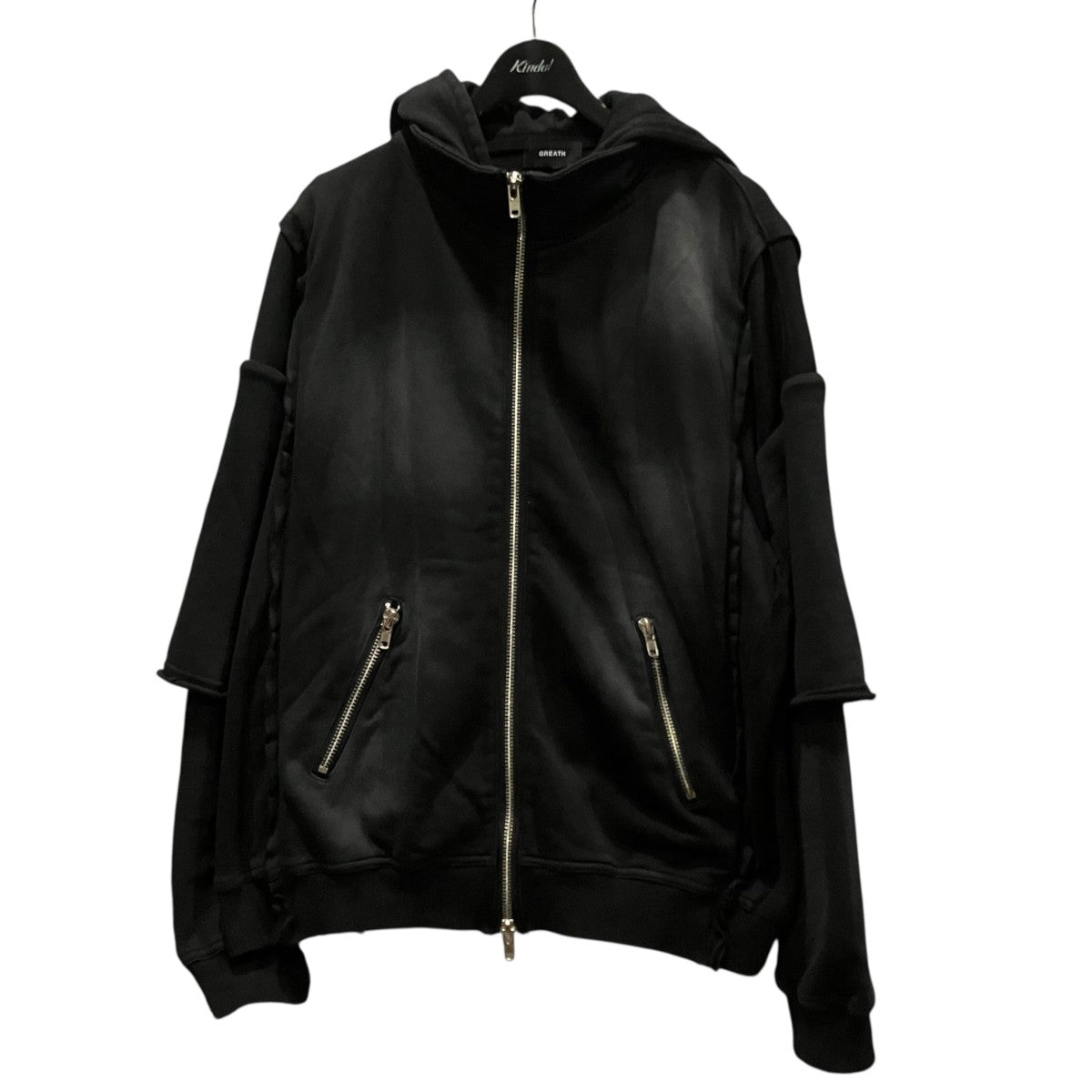 BLEACH LAYERED ZIP HOODIEブリーチ加工レイヤードジップパーカーBR26SS-C5001