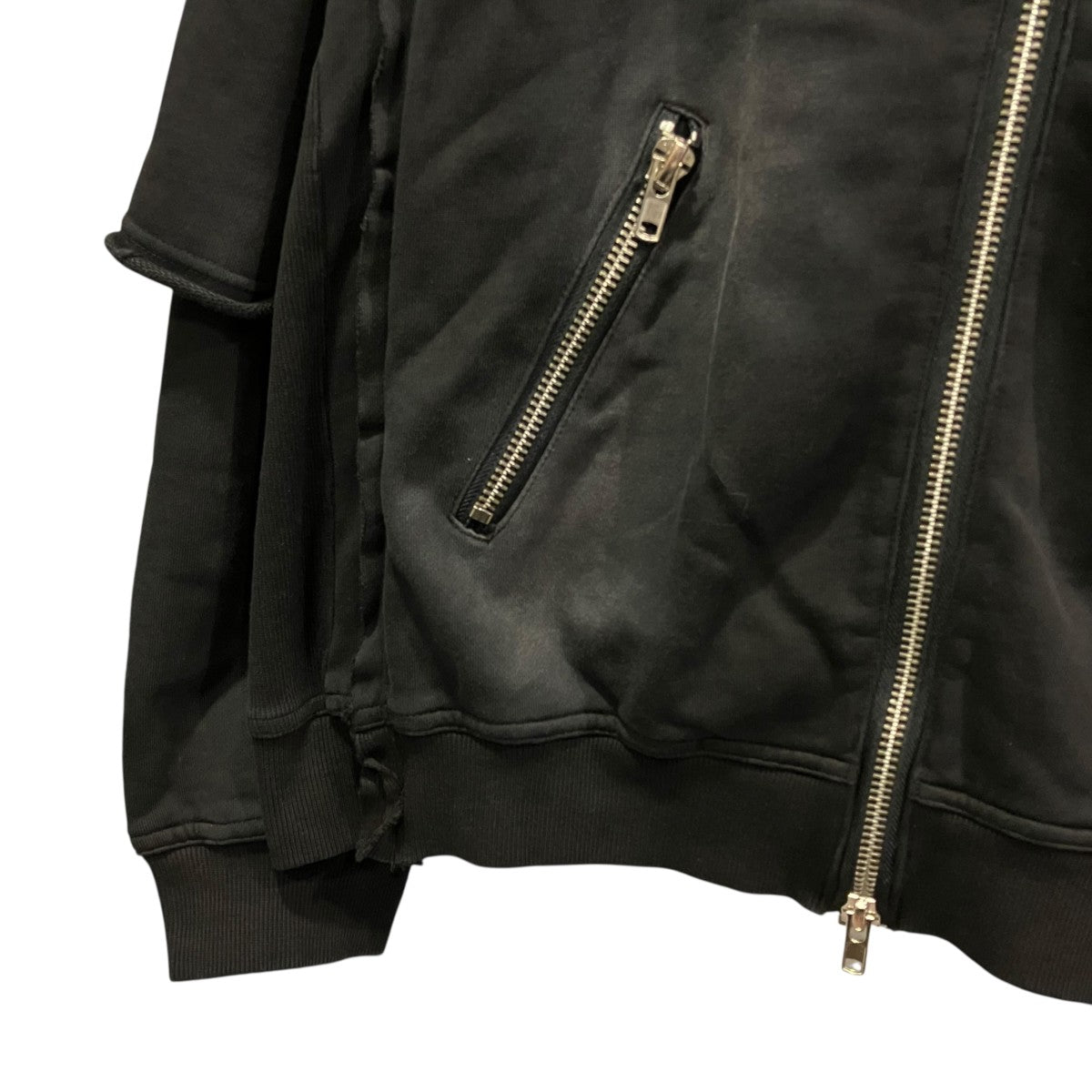 BLEACH LAYERED ZIP HOODIEブリーチ加工レイヤードジップパーカーBR26SS-C5001