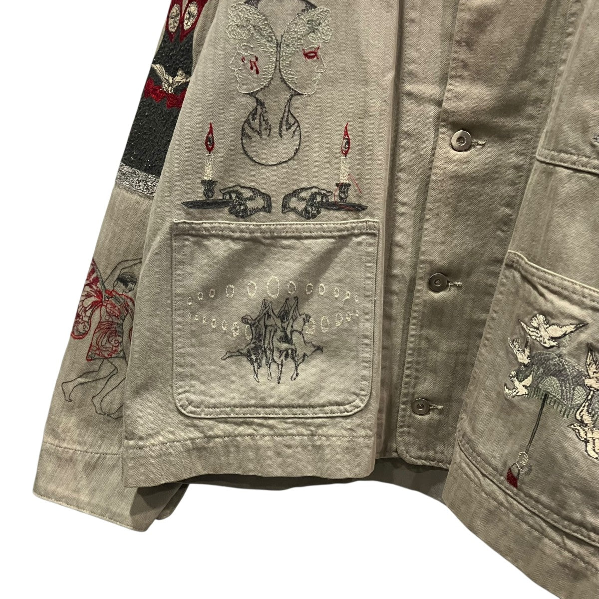 New Rituals Chore Jacket刺繍ミリタリーシャツ