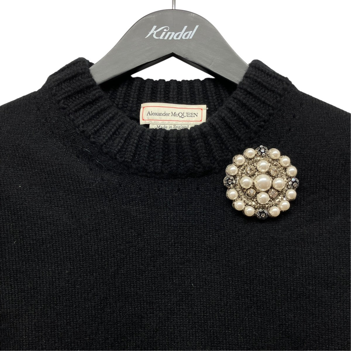 パールビジュー装飾カシミヤニット650357