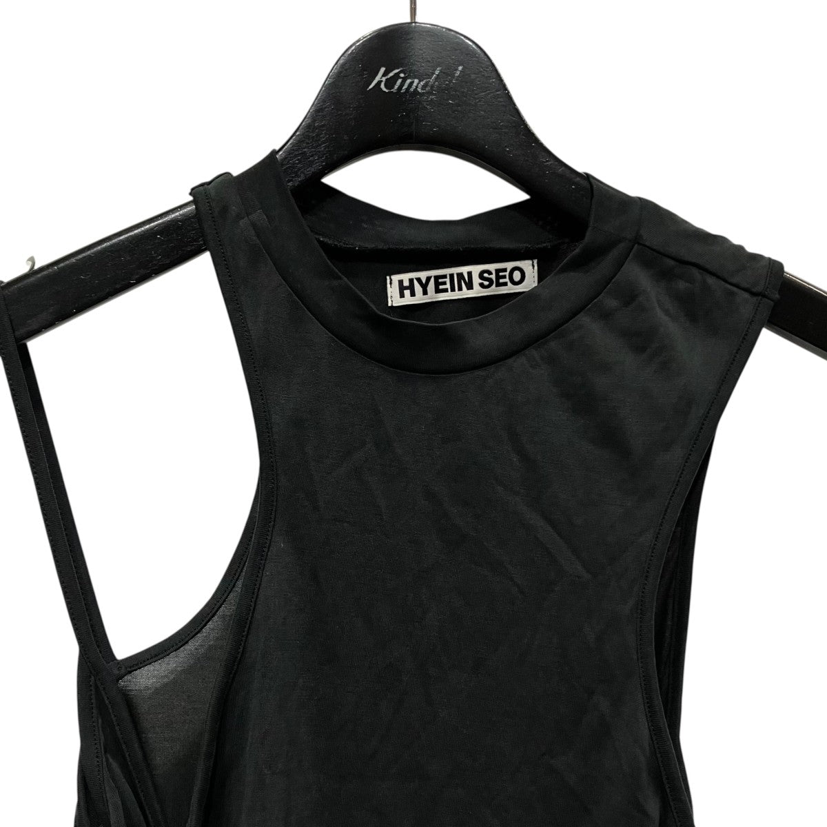 HYEIN SEO Twisted Crop Topノースリーブカットソー 古着・中古-3枚目のアイテム画像