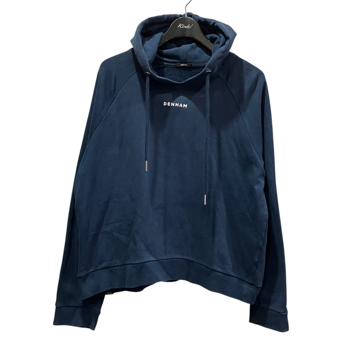 Denham GLASS HOODY EBBロゴプリントプルオーバーパーカー28200-4-60011 古着・中古-1枚目のアイテム画像