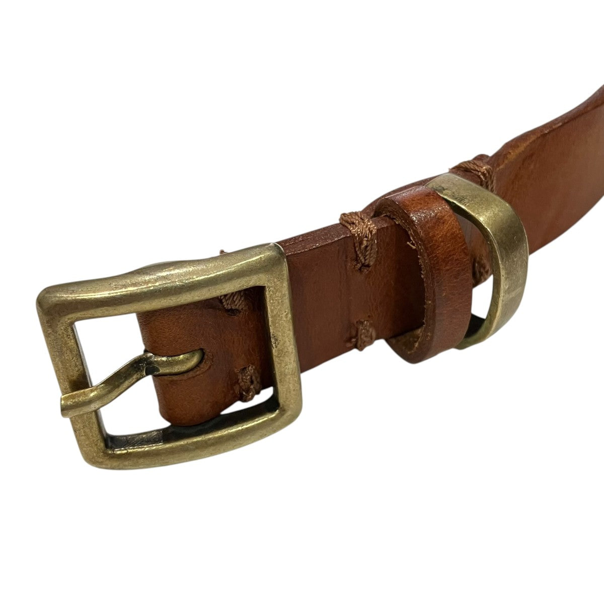 Denham レザーナローベルト 古着・中古-2枚目のアイテム画像