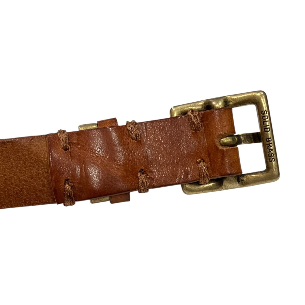 Denham レザーナローベルト 古着・中古-3枚目のアイテム画像