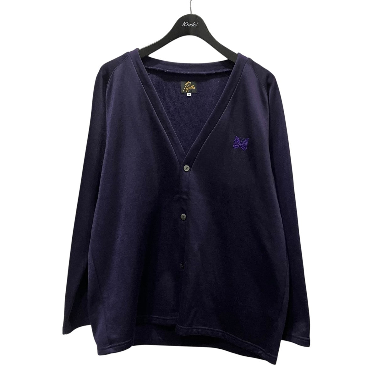 Needles V Neck Cardigan - C PE Bright JerseyVネックカーディガンNS257 古着・中古-1枚目のアイテム画像
