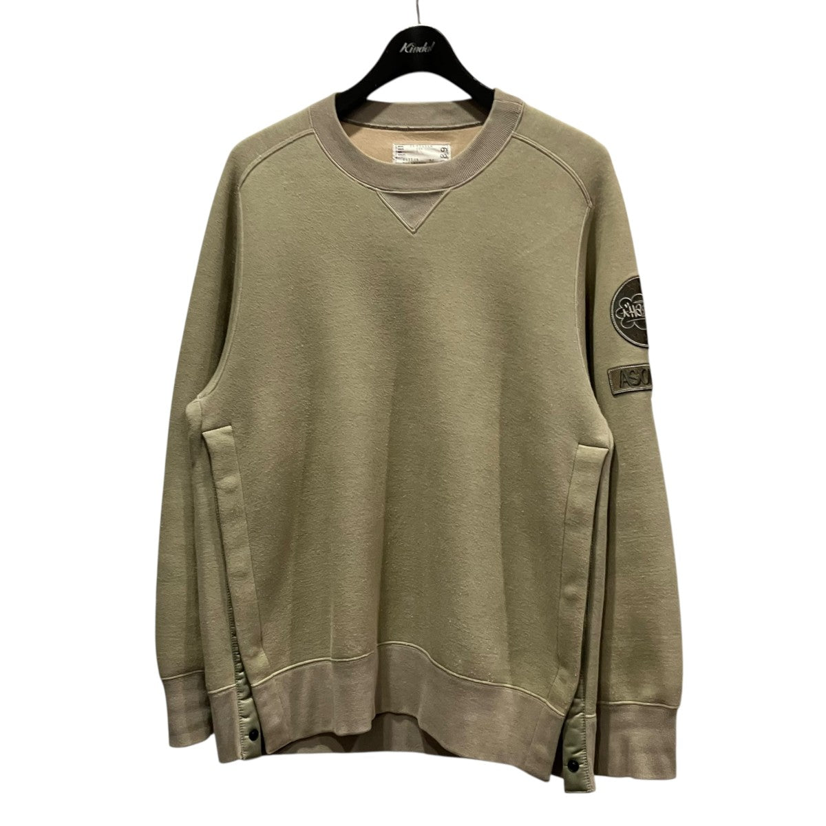 【Sacai】　pull over ワッペンスウェット　大幅値下げ sacai(サカイ) ワッペンスウェット23-02989M 23-02989M オリーブ