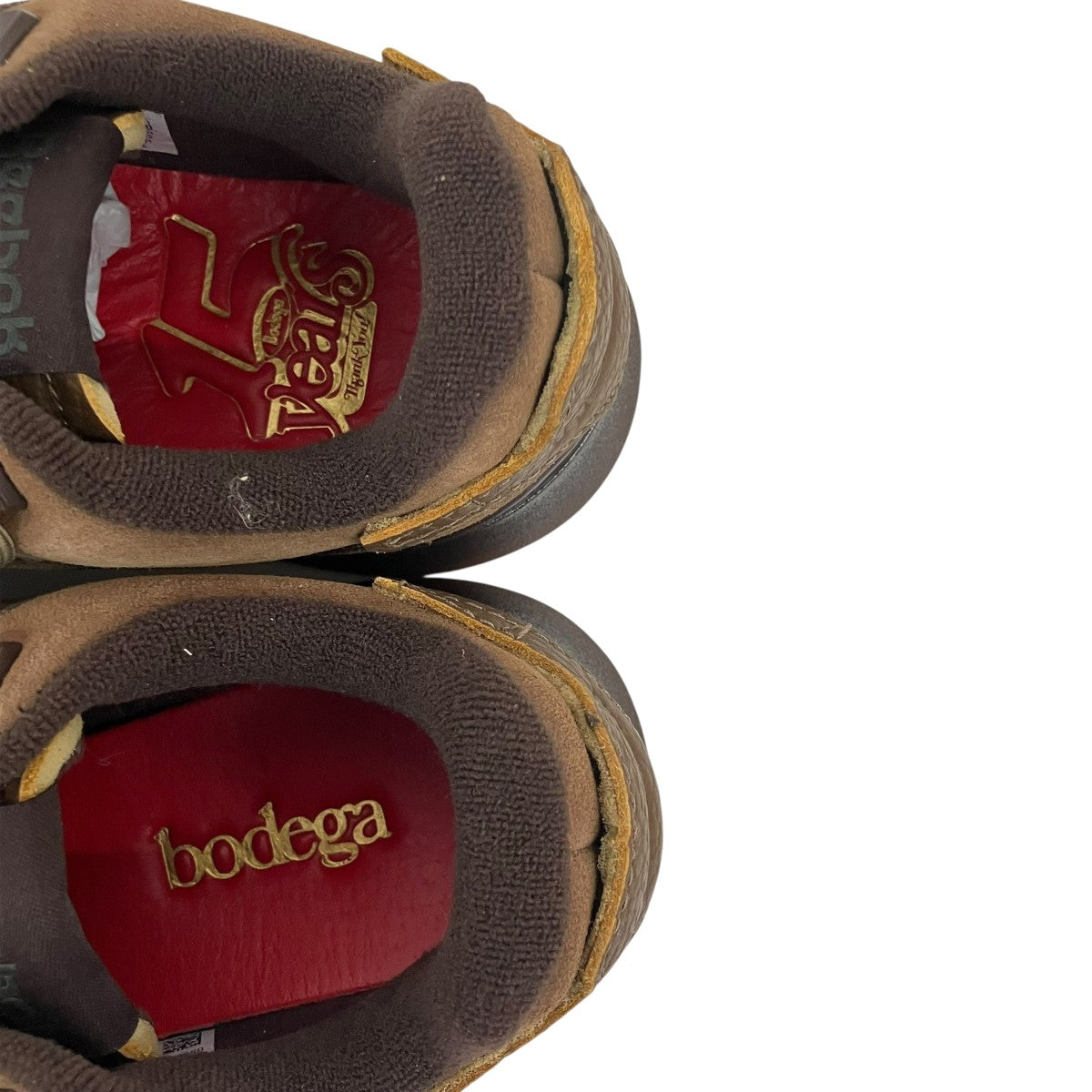 REEBOK×BODEGA Club C Legacy 15th Anniversary Just Brown／EarthローカットスニーカーH03360 古着・中古-4枚目のアイテム画像