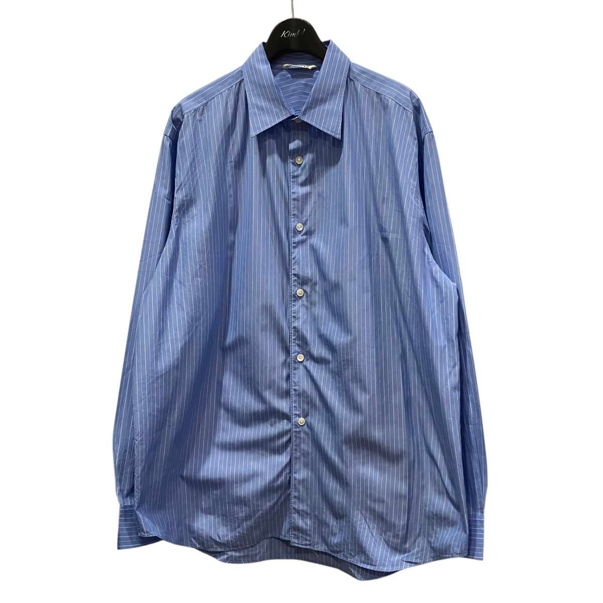 AURALEE SUVIN HIGH COUNT CLOTH STRIPE SHIRTストライプシャツA25SS01SS 古着・中古-1枚目のアイテム画像