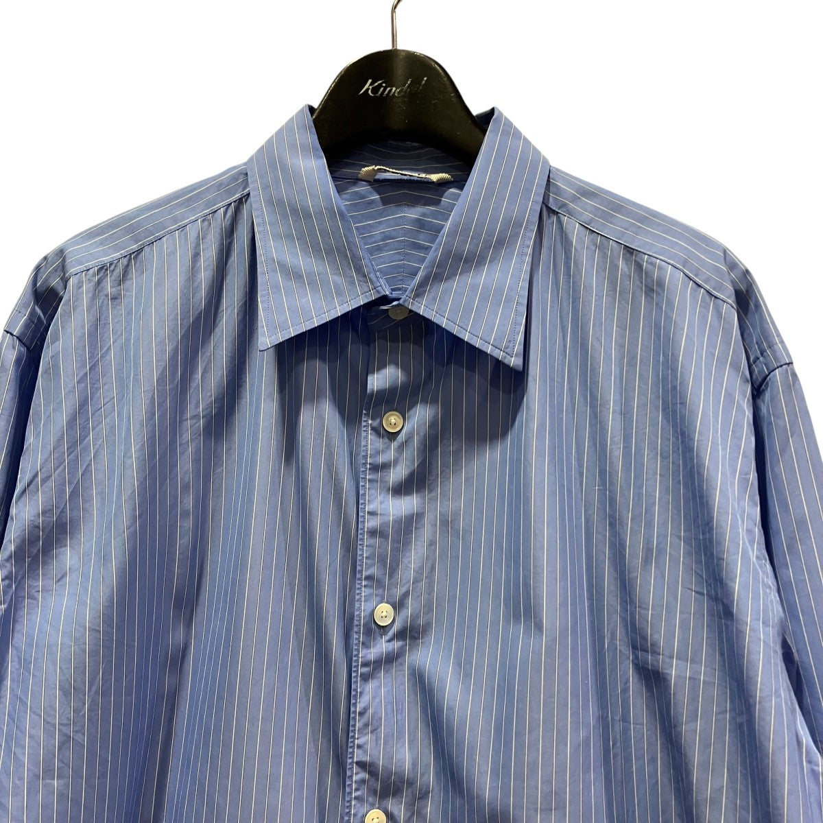 AURALEE SUVIN HIGH COUNT CLOTH STRIPE SHIRTストライプシャツA25SS01SS 古着・中古-3枚目のアイテム画像