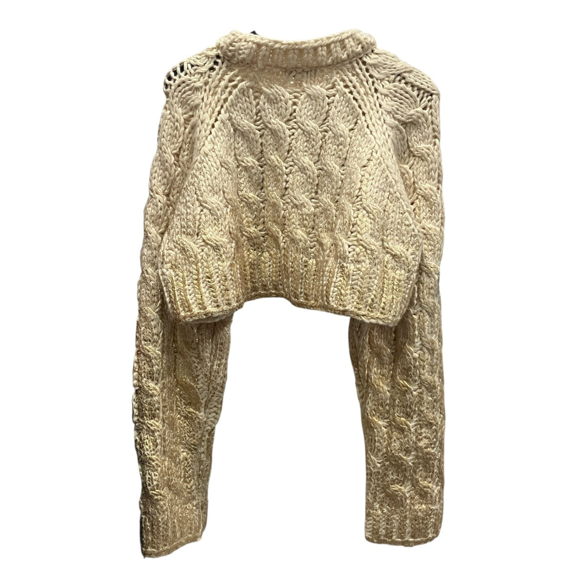 MAISON SPECIAL メタリックホイルケーブルショートニット21232365203 古着・中古-2枚目のアイテム画像