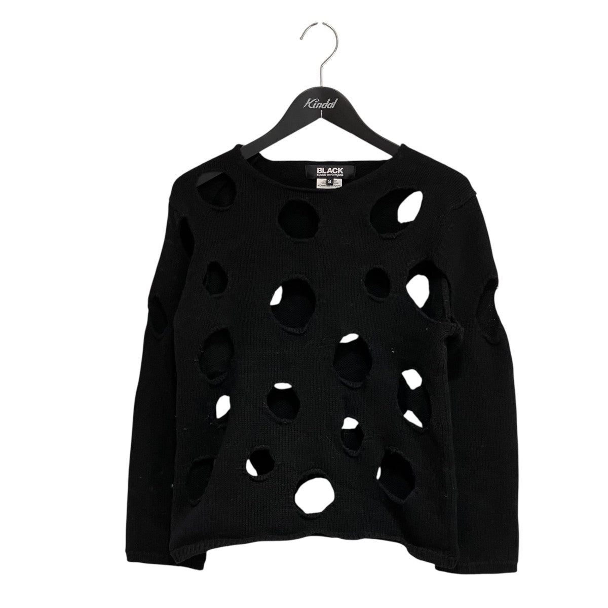 BLACK COMME des GARCONS ダメージ加工ニット1C-N004 古着・中古-1枚目のアイテム画像