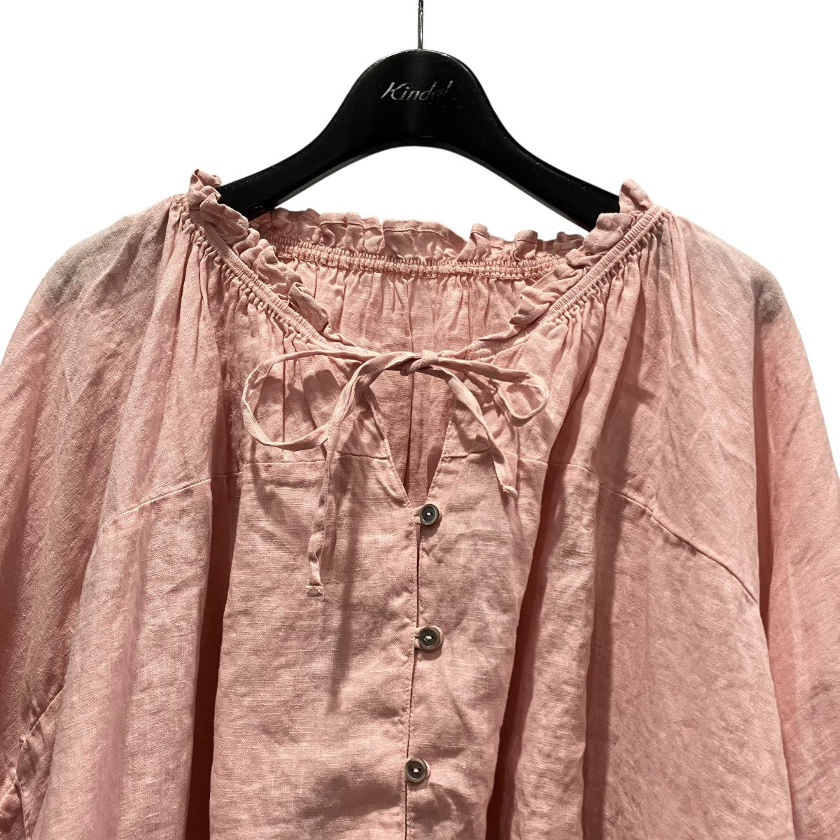 nest Robe Vネックフリルリネンブラウス01233-1404 古着・中古-3枚目のアイテム画像