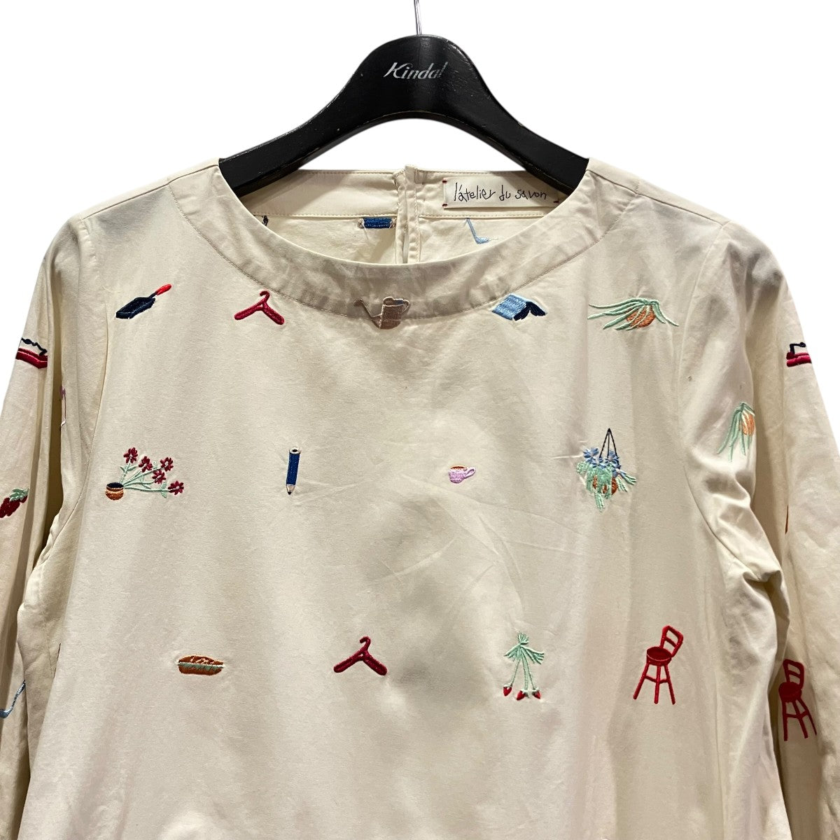 l’atelier du savon 刺しゅうワンピース73-01-0P-001-21-1 古着・中古-3枚目のアイテム画像