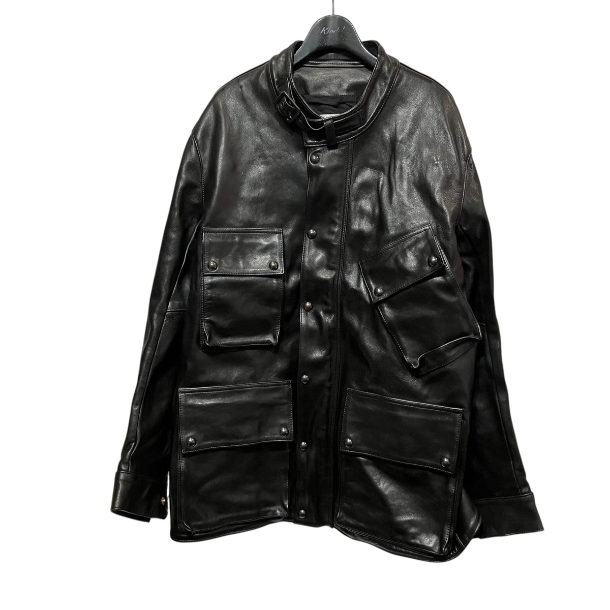 HORSE LEATHER COAT VINTAGE Wレザーコート