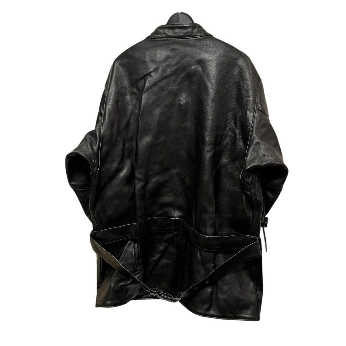 HORSE LEATHER COAT VINTAGE Wレザーコート