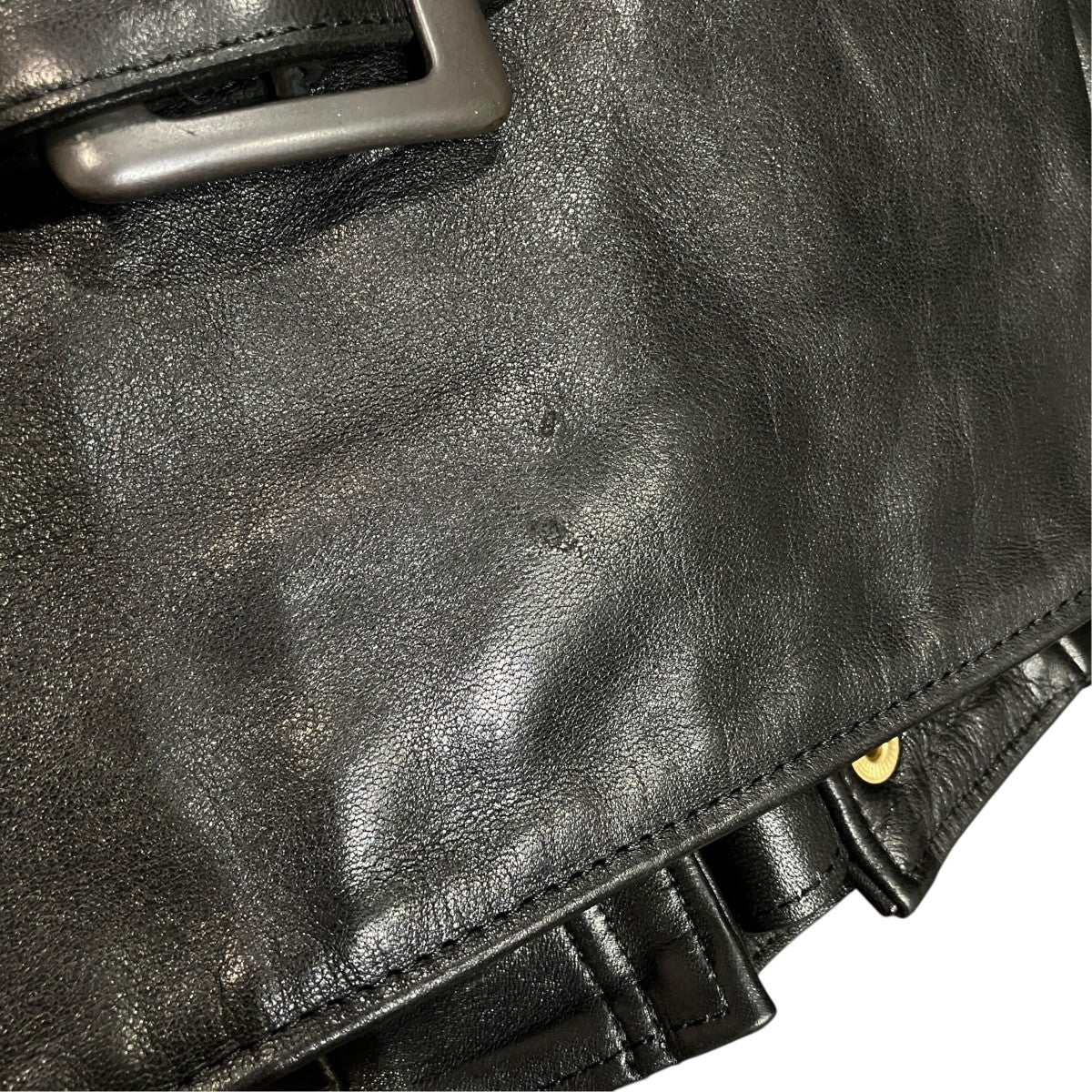 HORSE LEATHER COAT VINTAGE Wレザーコート