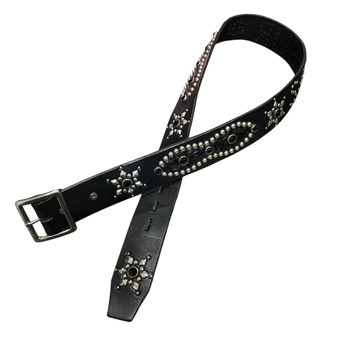 HTC×SAPEur New Peanut Belt Blackスタッズベルト 古着・中古-1枚目のアイテム画像