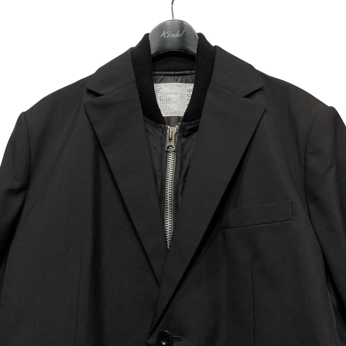 sacai MA-1ドッキングテーラードジャケット24-03266M 古着・中古-3枚目のアイテム画像