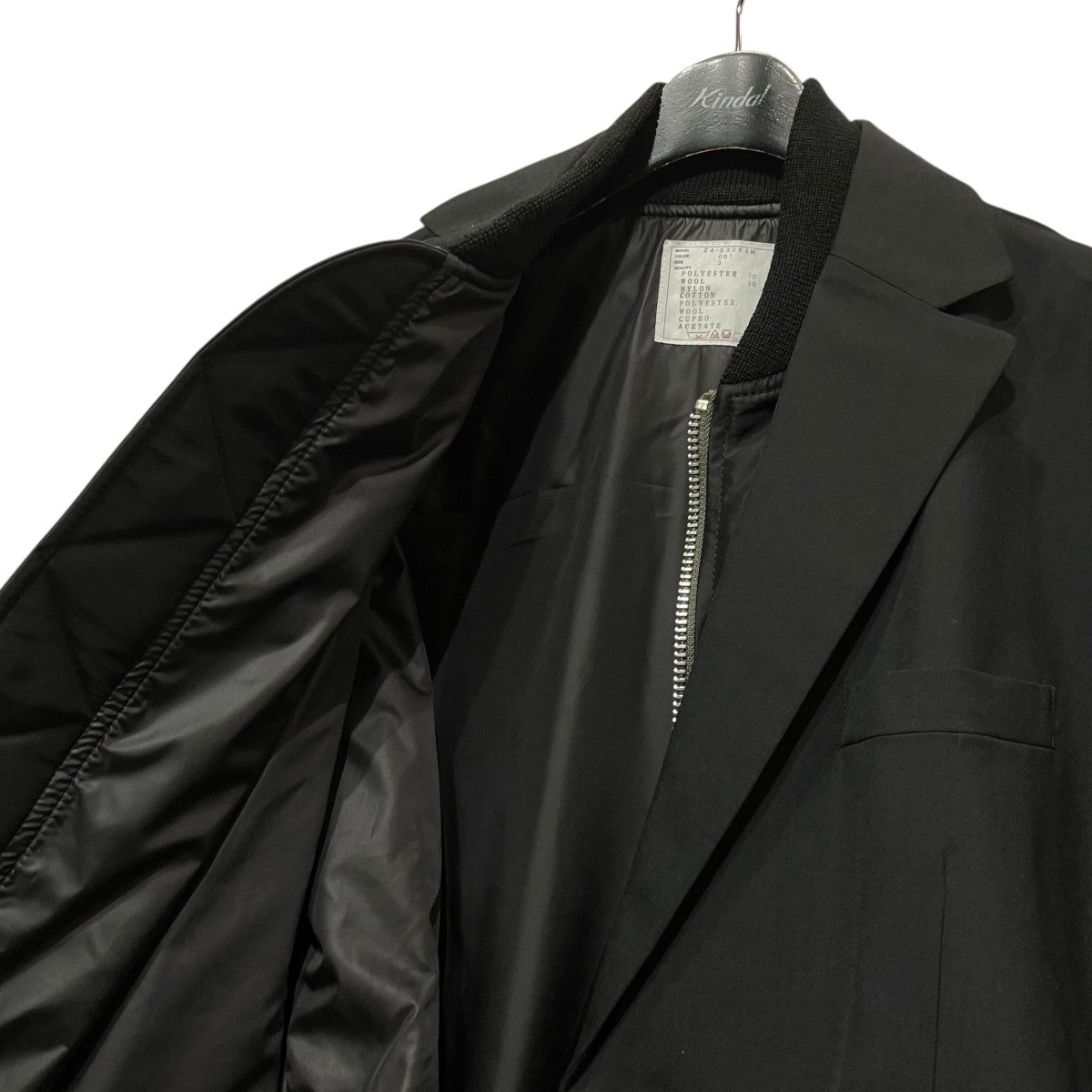 sacai MA-1ドッキングテーラードジャケット24-03266M 古着・中古-4枚目のアイテム画像