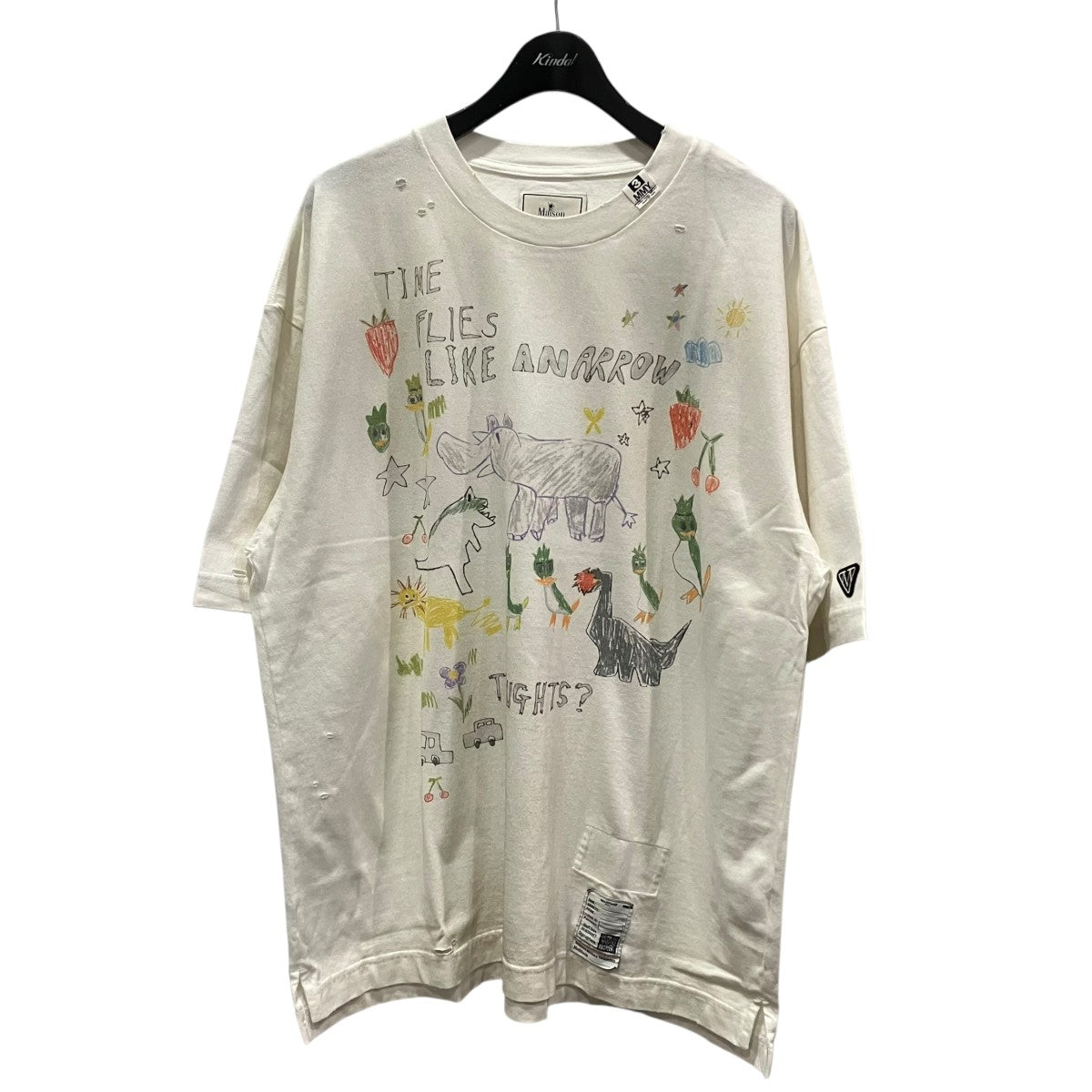 Maison MIHARA YASUHIRO 26SSヴィンテージ加工プリントTシャツJ16TS831-0 古着・中古-1枚目のアイテム画像