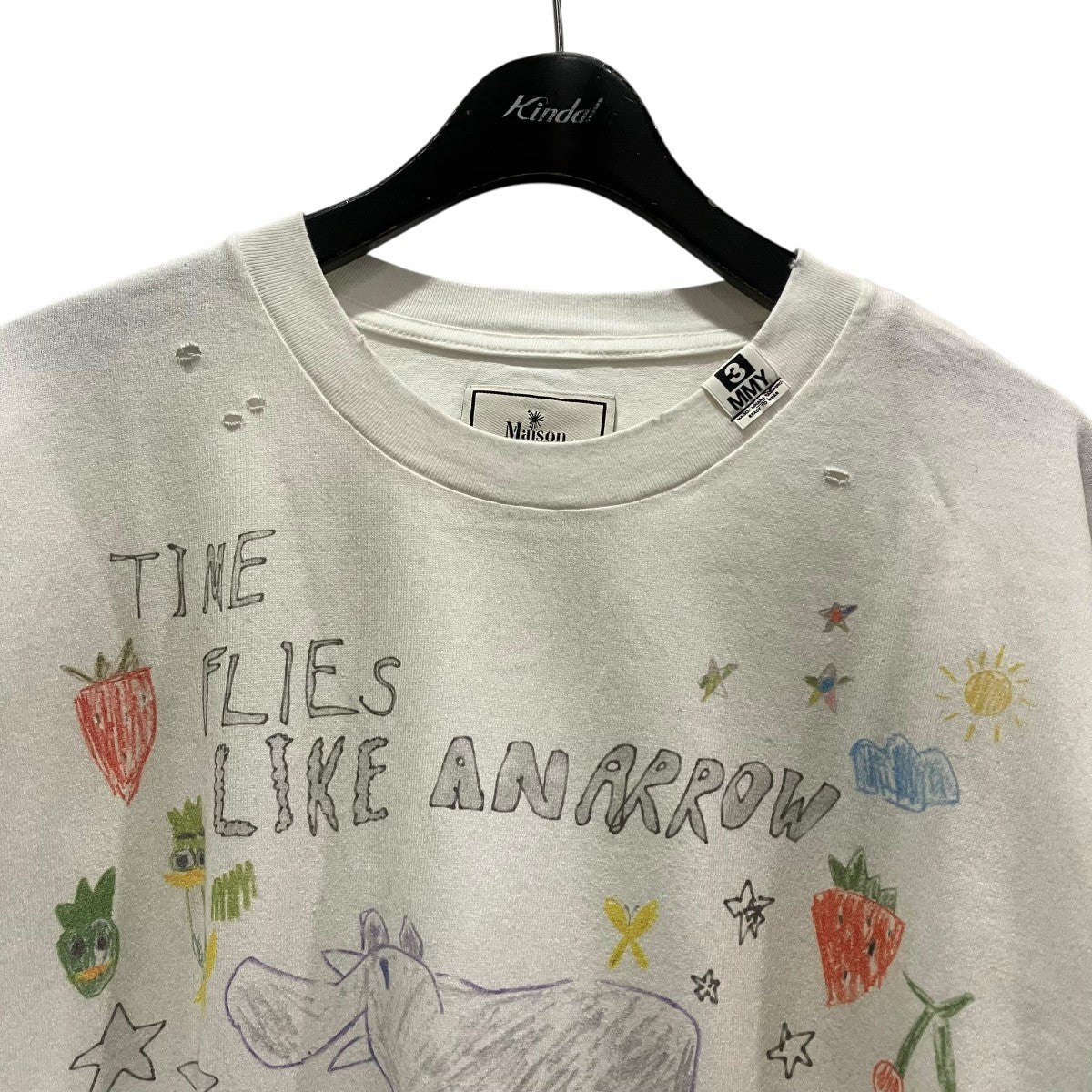 Maison MIHARA YASUHIRO 26SSヴィンテージ加工プリントTシャツJ16TS831-0 古着・中古-3枚目のアイテム画像