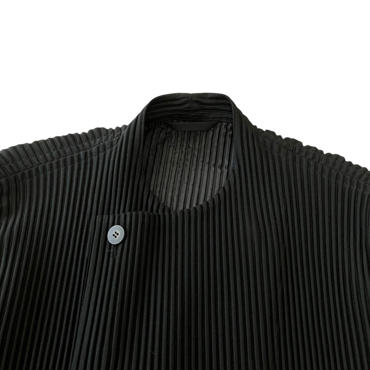 HOMME PLISSE ISSEY MIYAKE プリーツノーカラージャケットHP21JD166 古着・中古-3枚目のアイテム画像