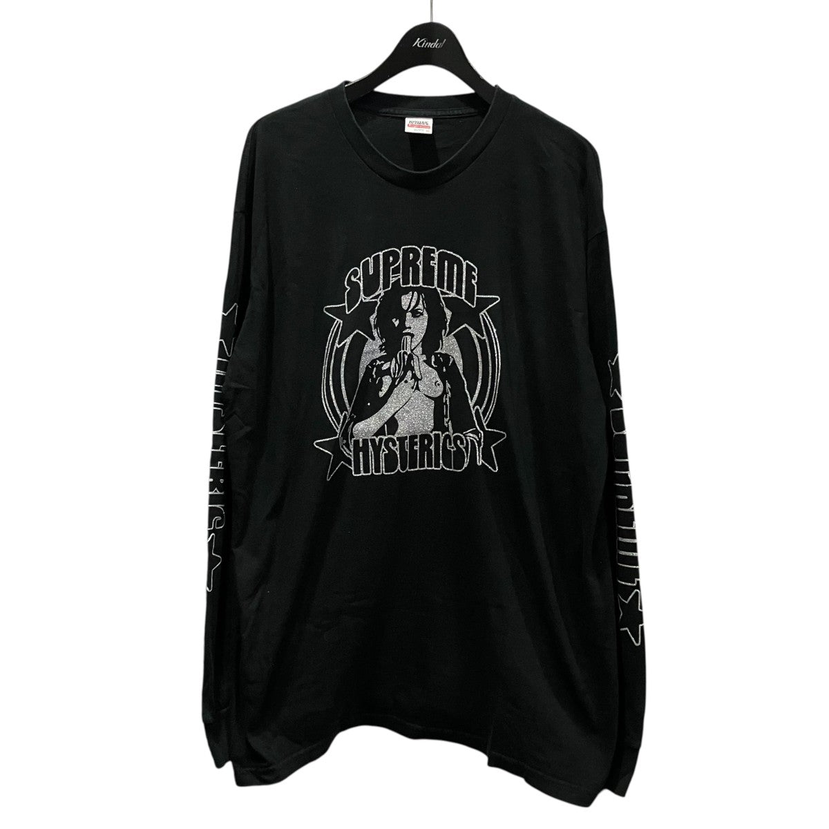 ラメプリント長袖Tシャツ