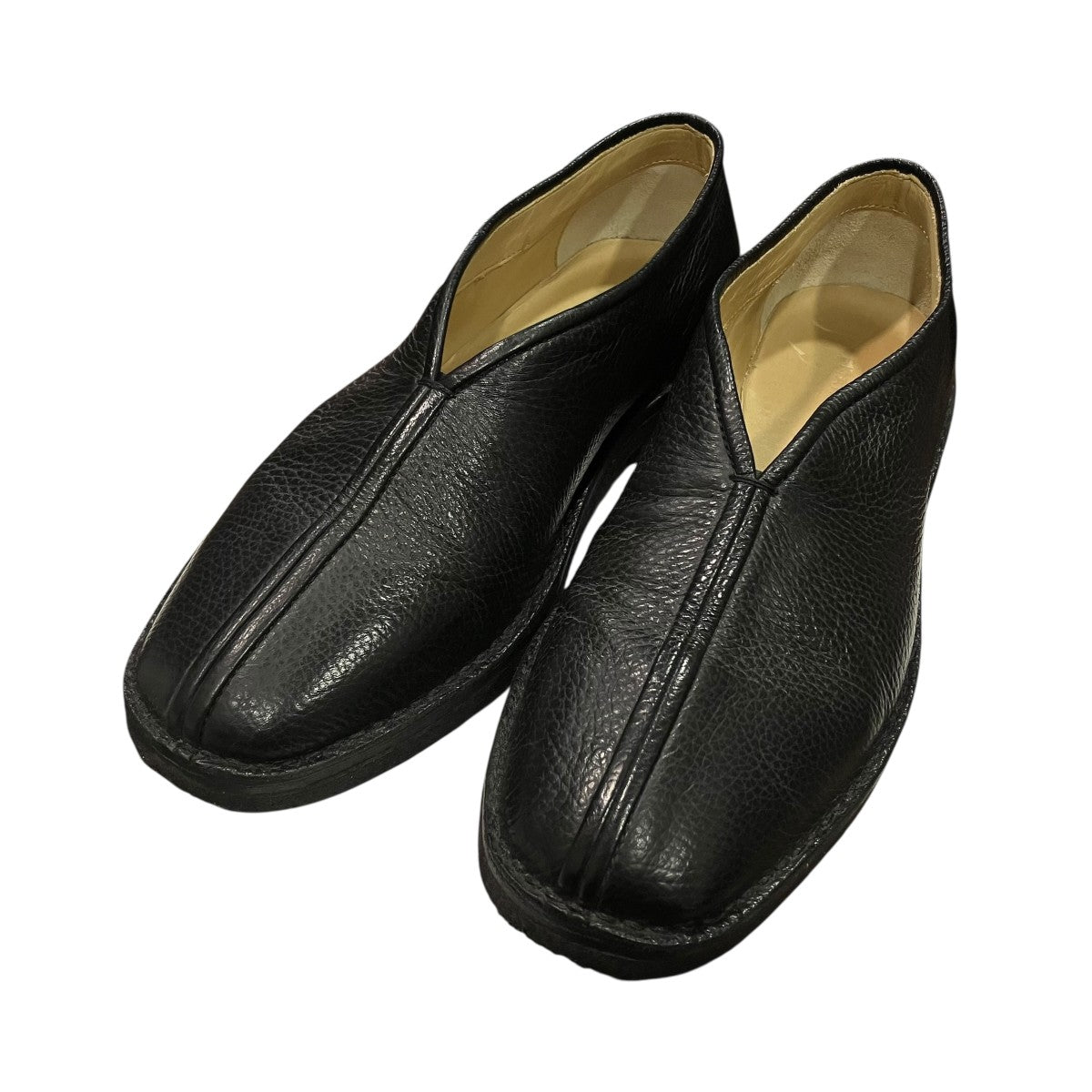 LEMAIRE(ルメール) Flat Piped Slippersレザースリッポン ブラック