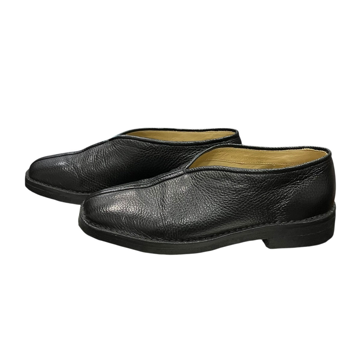 LEMAIRE Flat Piped Slippersレザースリッポン 古着・中古-3枚目のアイテム画像