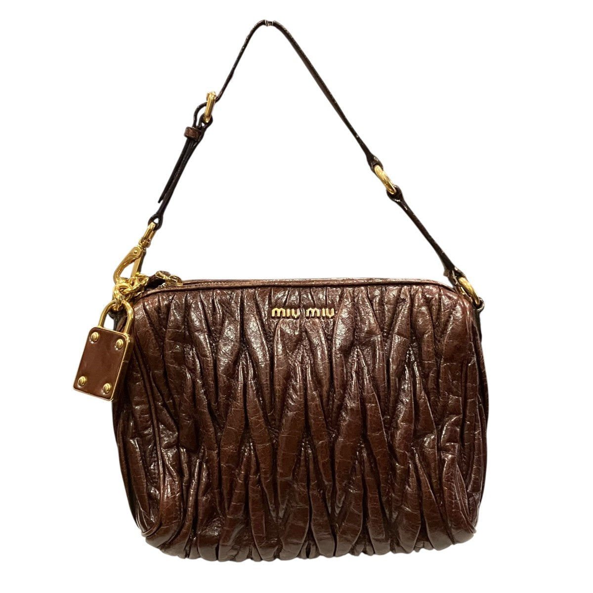 MIU MIU マテラッセレザーショルダーバッグ 古着・中古-1枚目のアイテム画像