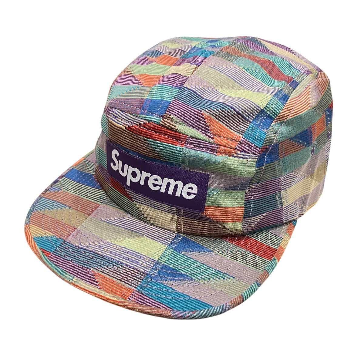 Supreme 15SSIntarsia Knit Camp Cap総柄キャンプキャップ 古着・中古-1枚目のアイテム画像