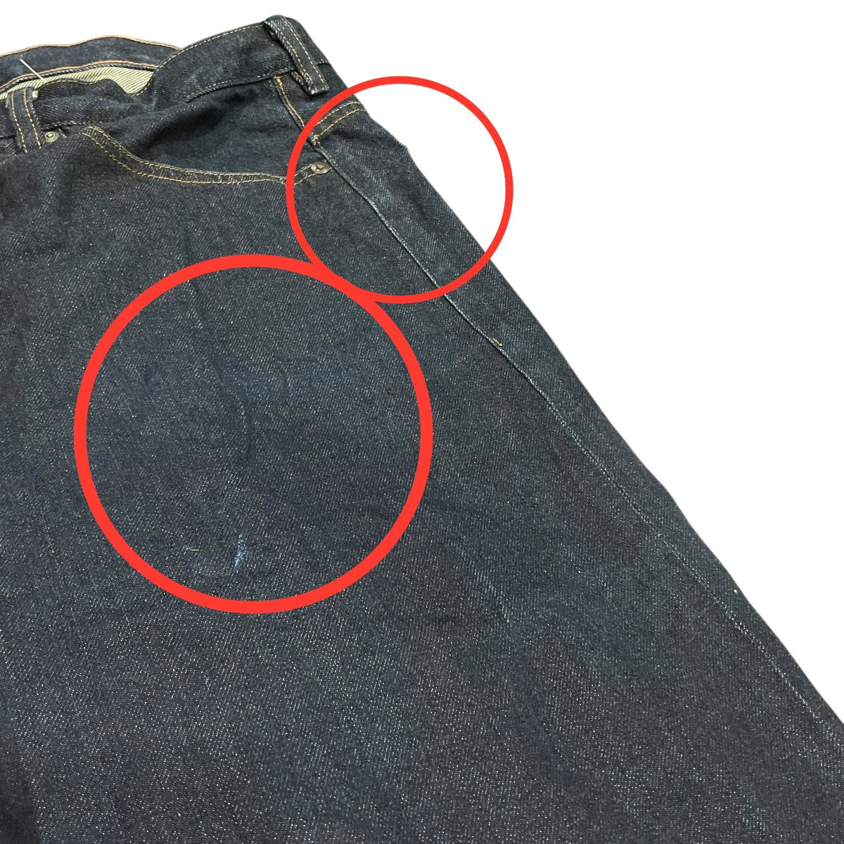 LAD MUSICIAN FRONT TUCK CROPPED DENIMデニムパンツ2116-507 古着・中古-8枚目のアイテム画像