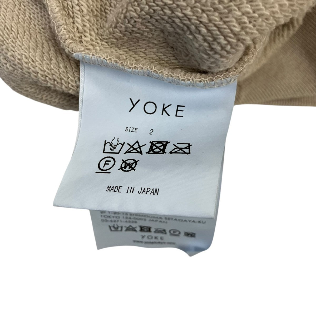 YOKE 23SSクルーネックスウェットYK23SS0481CS-WM 古着・中古-5枚目のアイテム画像