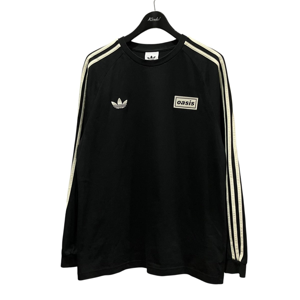 adidas×oasis スリーストライプス長袖TシャツKT3428 古着・中古-1枚目のアイテム画像