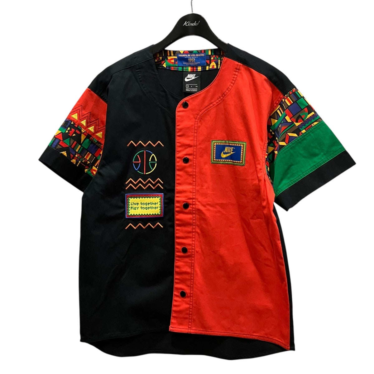 NIKE Reissue Short Sleeve TOPベースボールシャツCU4206-010 古着・中古-1枚目のアイテム画像