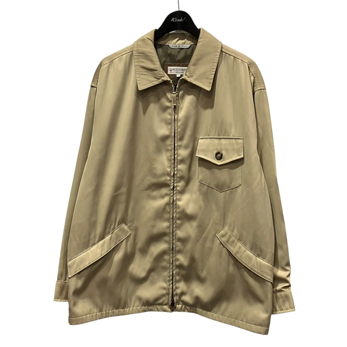 アルマーニ　ベージュ ジップアップジャケット イタリア製 EMPORIO ARMANI(エンポリオアルマーニ) ジップジャケット ベージュ